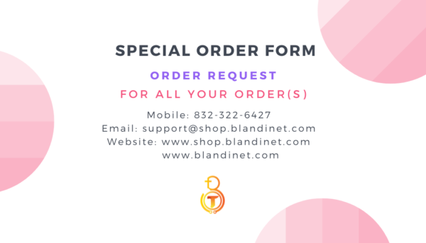 Special order form image